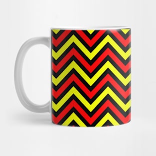 Zigzag Lines - Red Yellow Mug